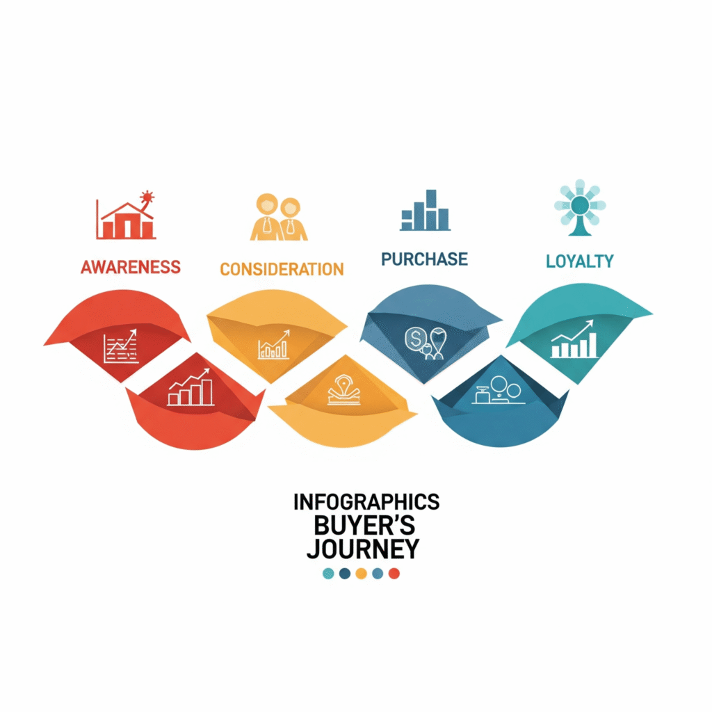 AI generated image of the Buyer's Journey